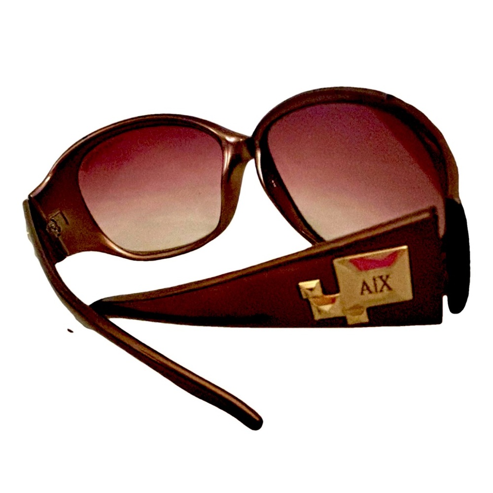 Armani Exchange Pink Gradient Sunglasses with Silver Arms